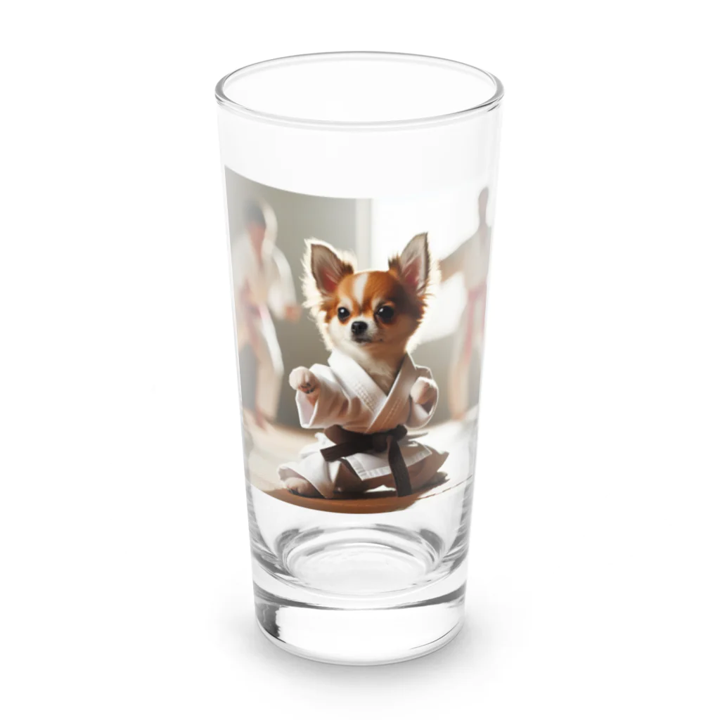 チワワンSHOPの空手着チワワくん Long Sized Water Glass :front