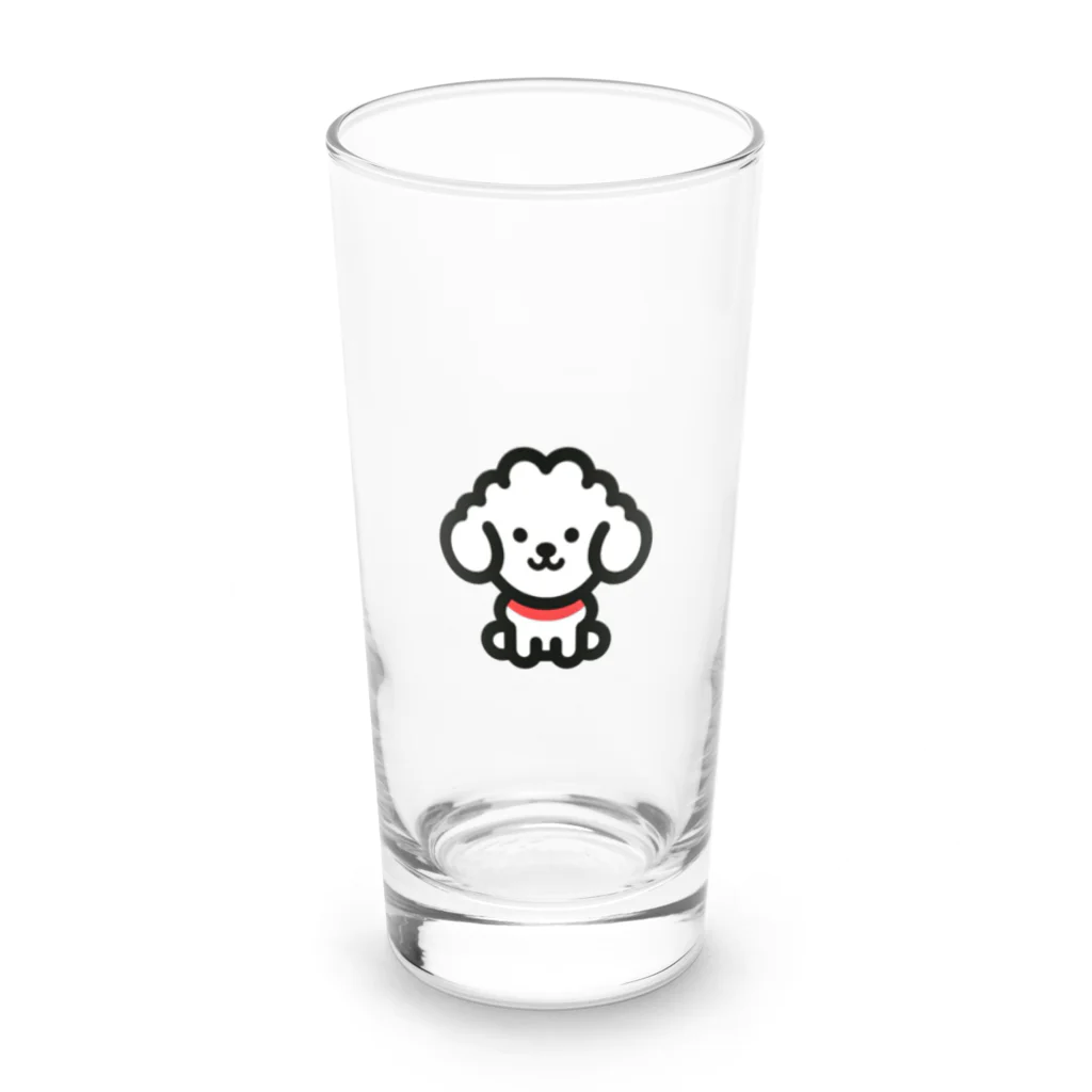 わんこグッズしょっぷcooの白プードル Long Sized Water Glass :front