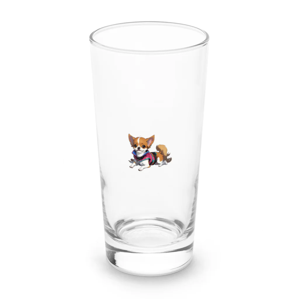 Cocomonのキュートチワワ Long Sized Water Glass :front