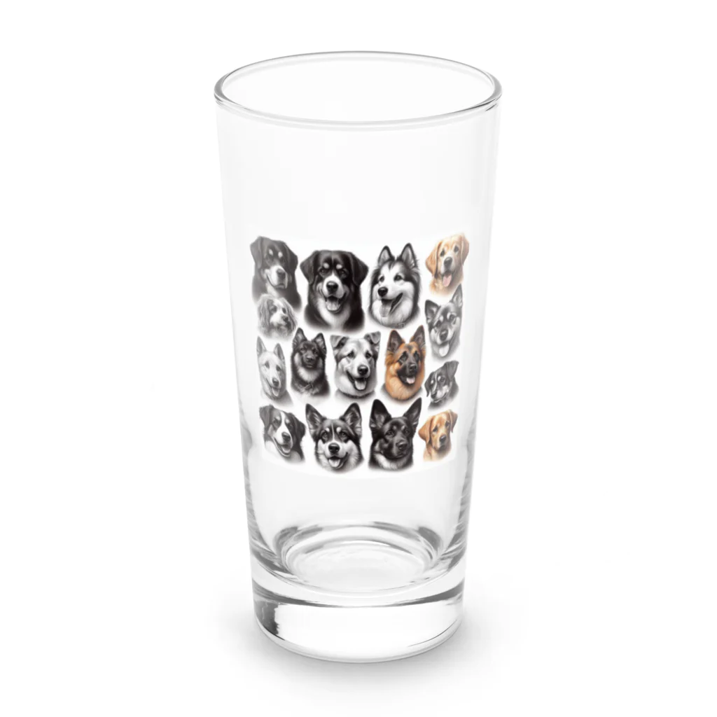 dogfulのかっこいい大型犬 Long Sized Water Glass :front