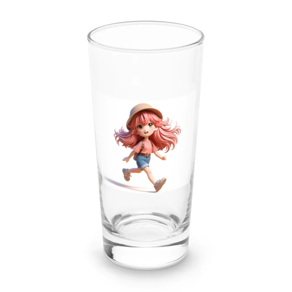 music_japanの一緒に冒険する明るく可愛い少女！ Long Sized Water Glass :front