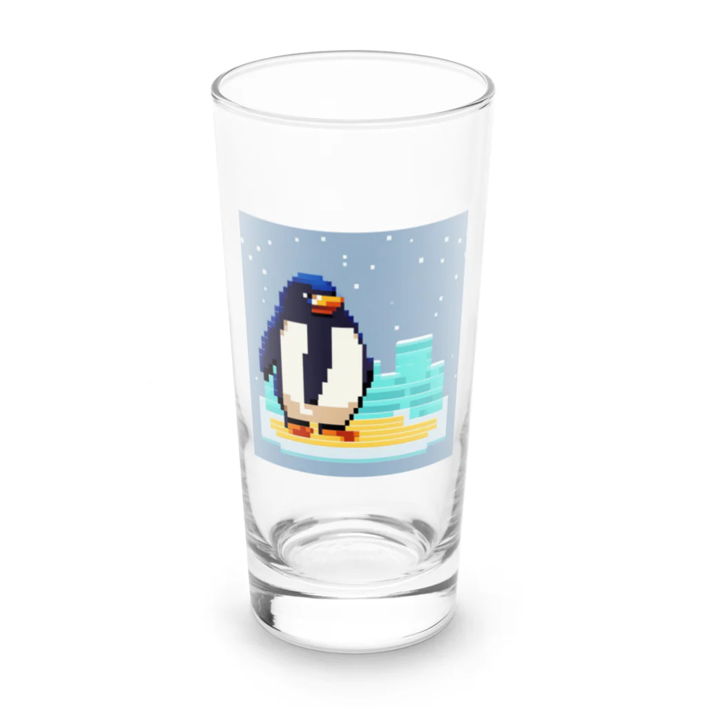 AI画像作って遊ぼうのドット絵のペンギン Long Sized Water Glass :front