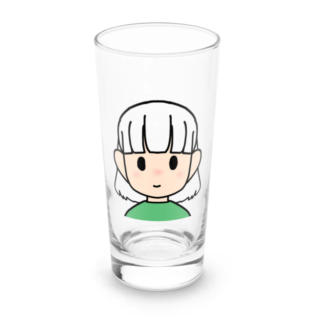 まめ大福の髪色自在な女の子（ボブ） Long Sized Water Glass :front