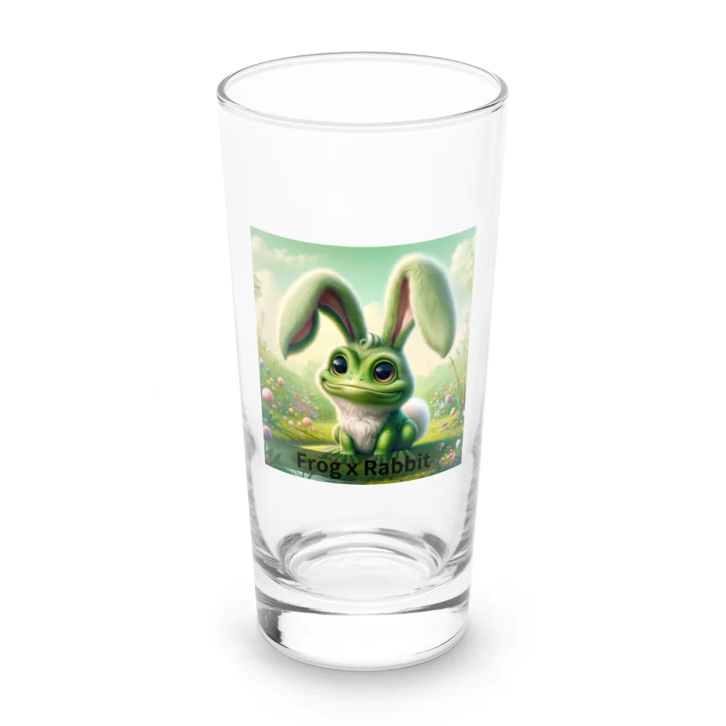 5168のカエルｘウサギ Long Sized Water Glass :front