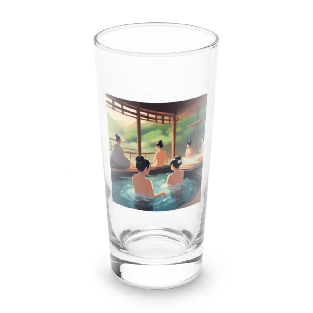 DH＋の江戸時代温泉地での湯治客 Long Sized Water Glass :front