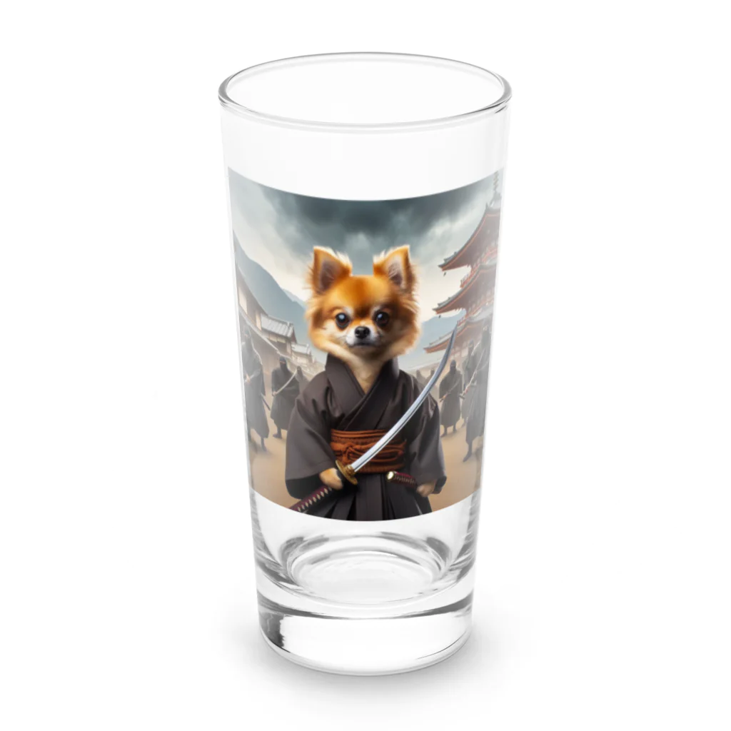 チワワンSHOPの幕末チワワ Long Sized Water Glass :front