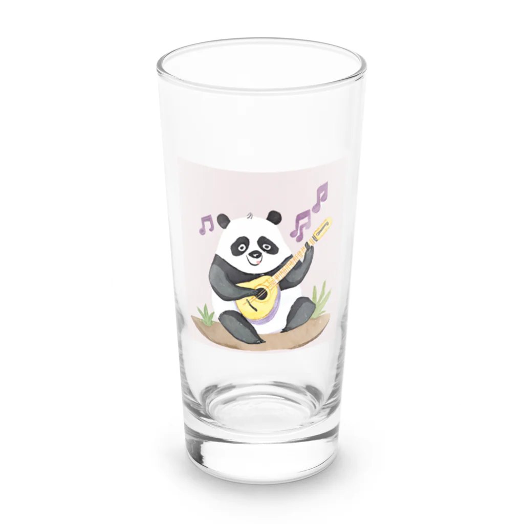 まめのギターリストパンダくん Long Sized Water Glass :front