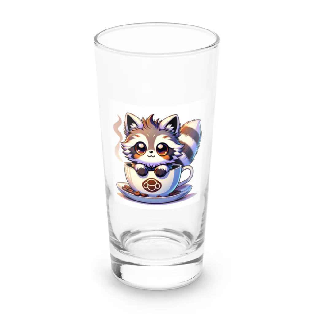 コウヘイのにゃんコーヒー タヌキ猫 Long Sized Water Glass :front