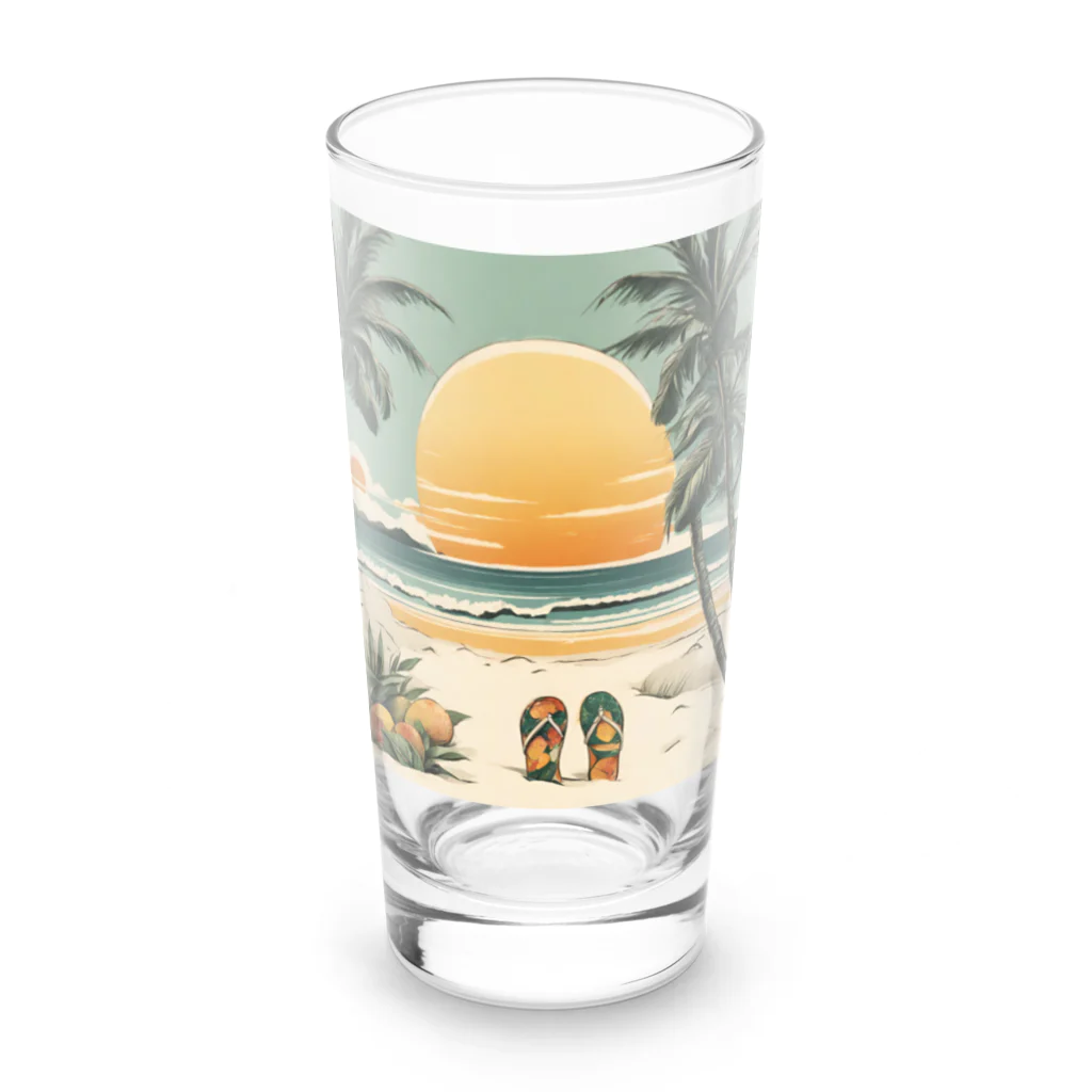 甘いマンゴーの甘い爽やかなマンゴーのイラストグッズ Long Sized Water Glass :front