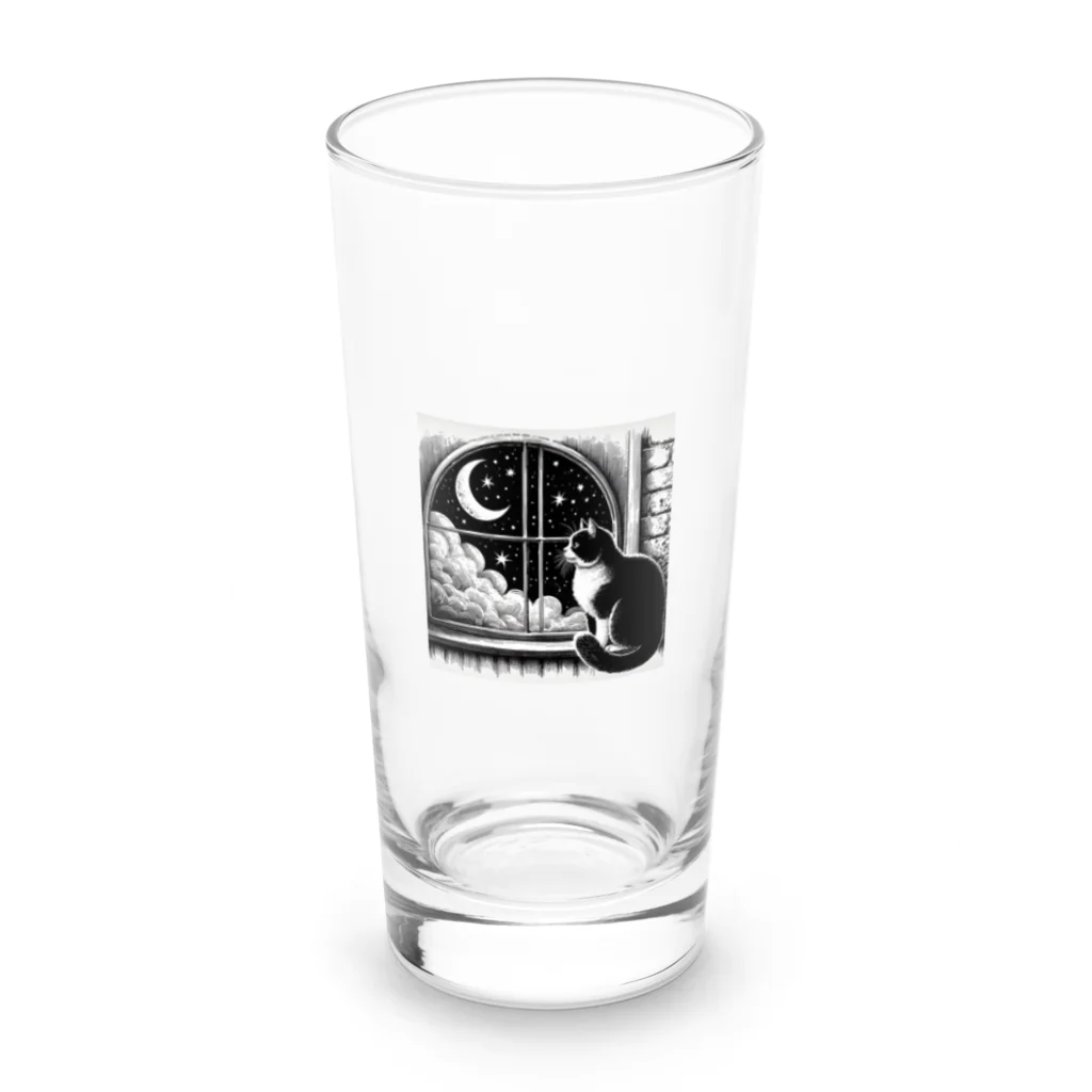 アートフル・メッセンジャーのゆめねこ Long Sized Water Glass :front