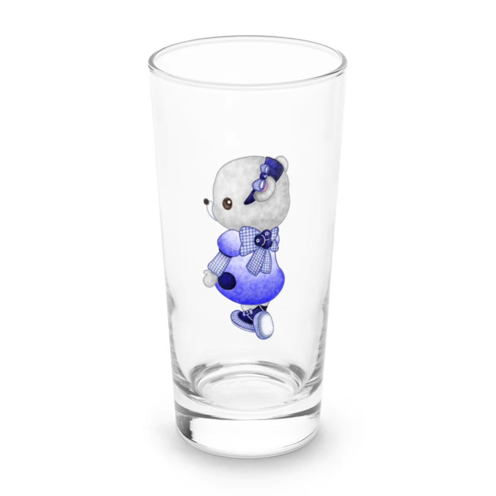 satoayaのアニマルカフェのフルーツファッション　ブルーベリー Long Sized Water Glass :front