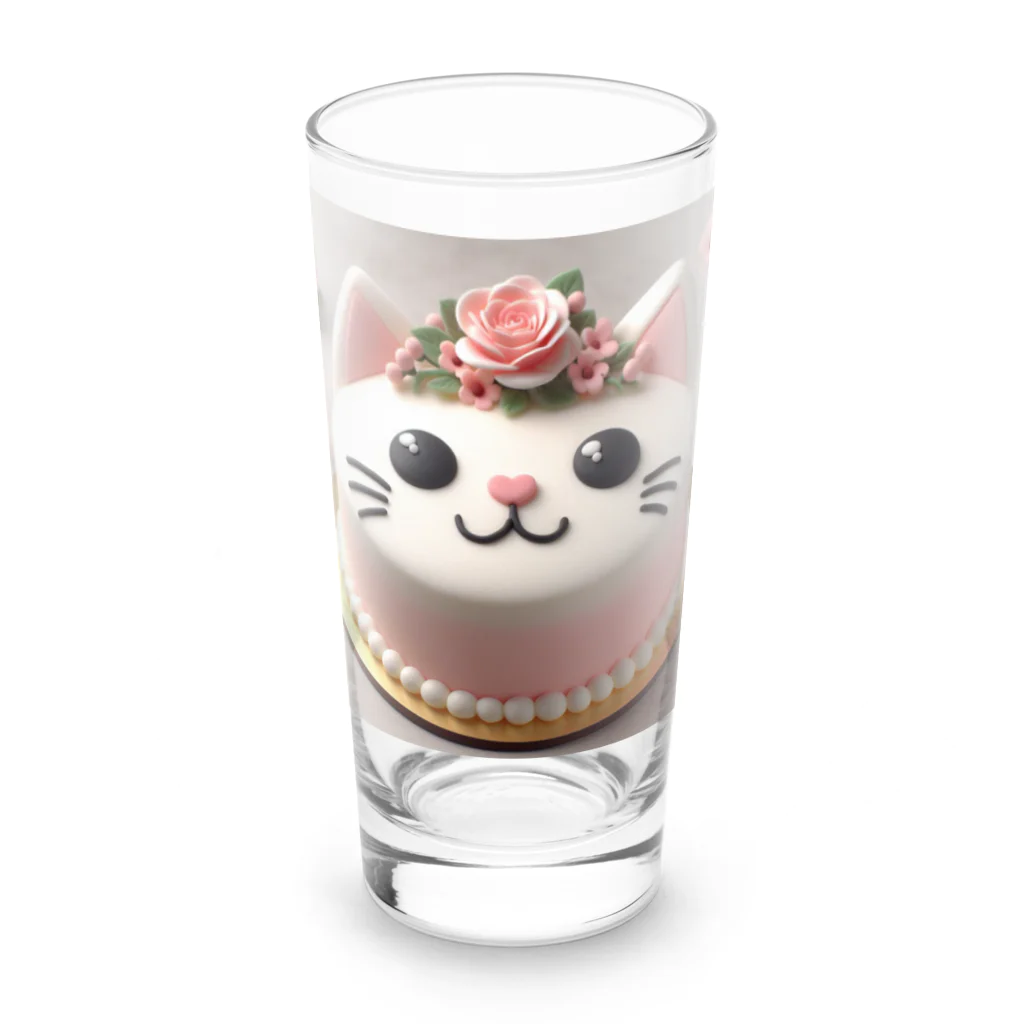 neko_shopのねこケーキ４ Long Sized Water Glass :front