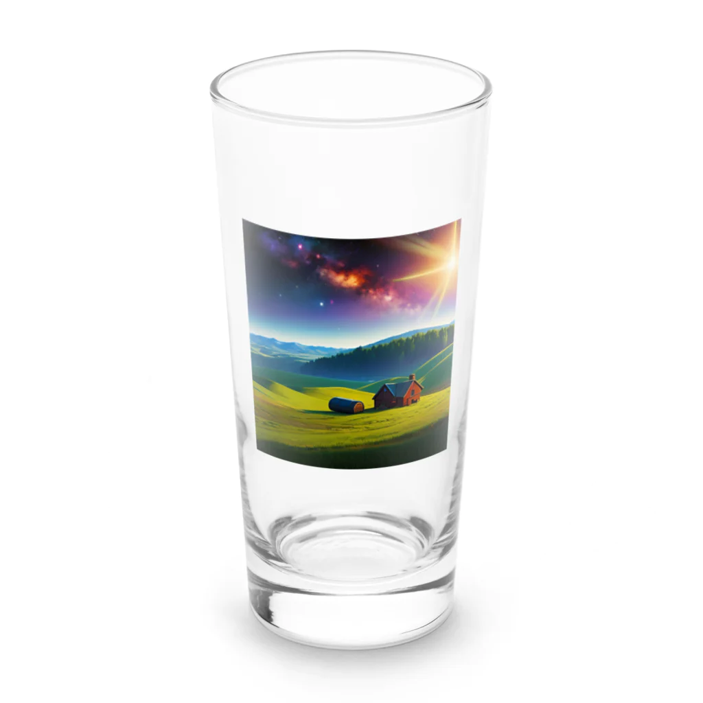 AI画像作って遊ぼうの宇宙の田舎 Long Sized Water Glass :front