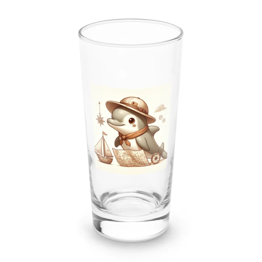 Gilghisslaの大海原の探検家イルカ - 海洋冒険コレクション Long Sized Water Glass :front