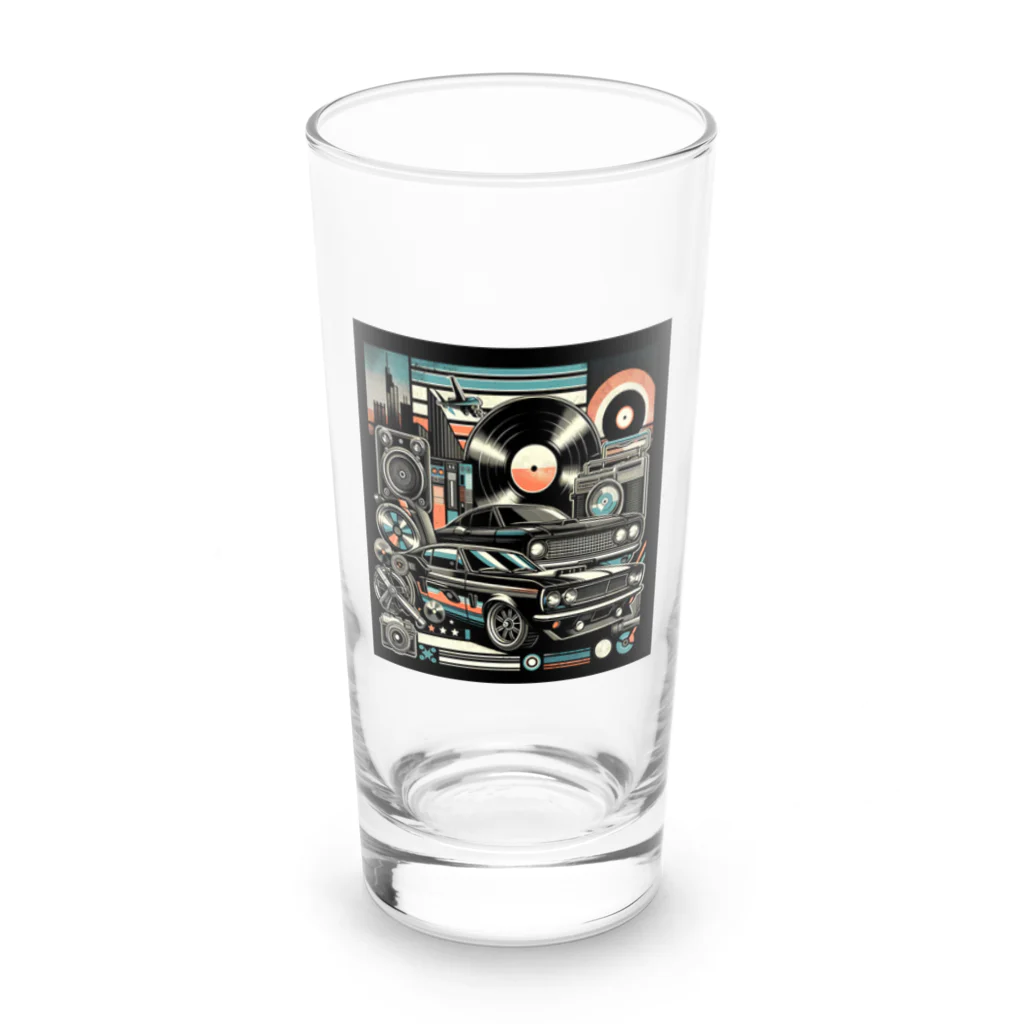 kenken-kenkenショップの車とレコード Long Sized Water Glass :front