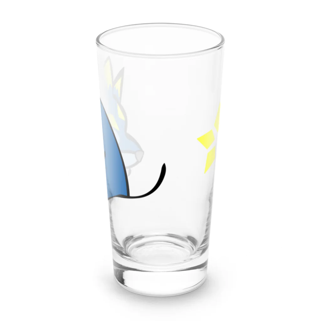 ゆるいハイエナのショップのゆるいらのすくんのグラス Long Sized Water Glass :front