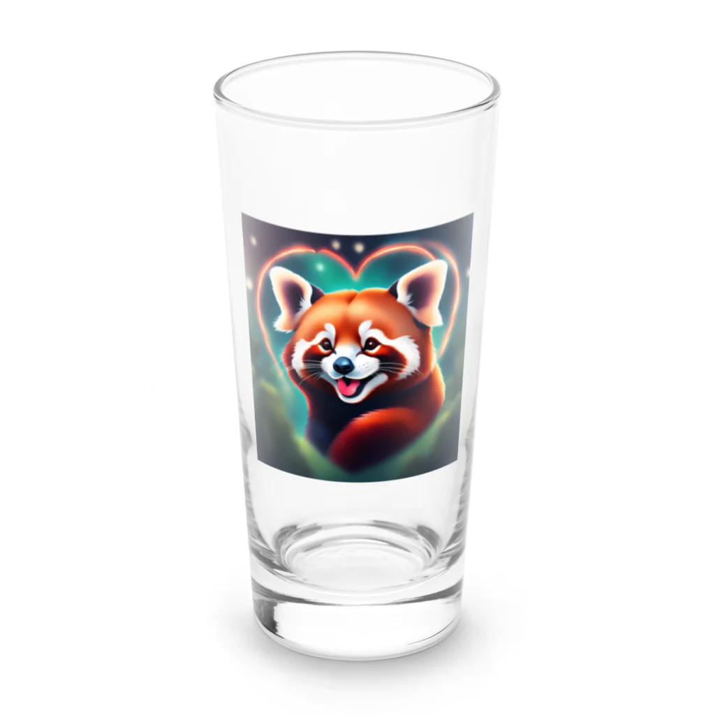 cute animal worldのかわいいレッサーパンダワールド Long Sized Water Glass :front