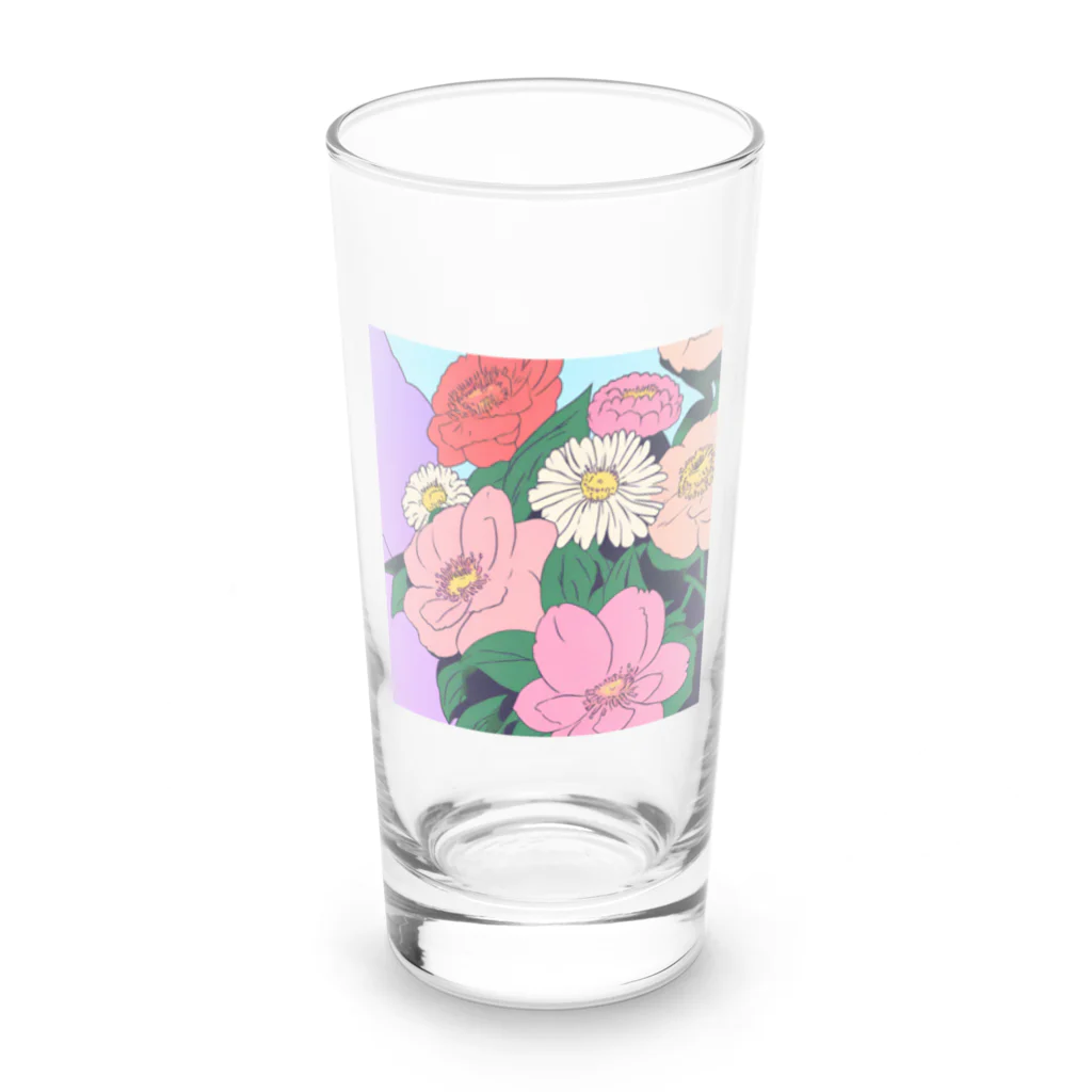 小町の花に囲まれた日常 Long Sized Water Glass :front