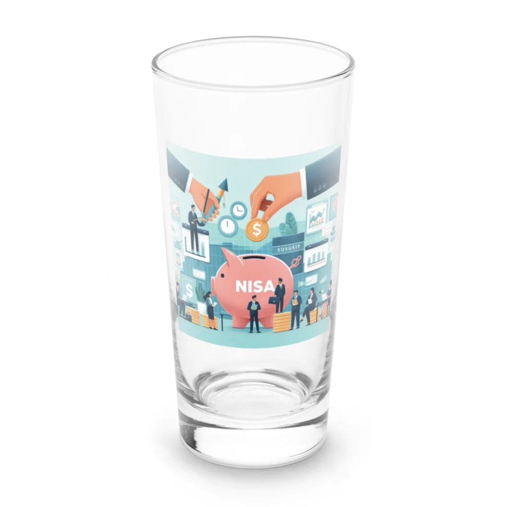 SatokorinのNISAは積立分散投資！ Long Sized Water Glass :front