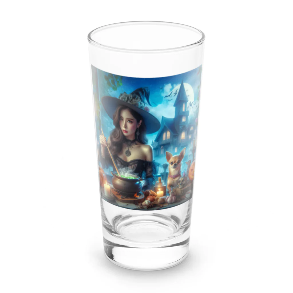 チワワンSHOPの魔女とチワワ8 Long Sized Water Glass :front