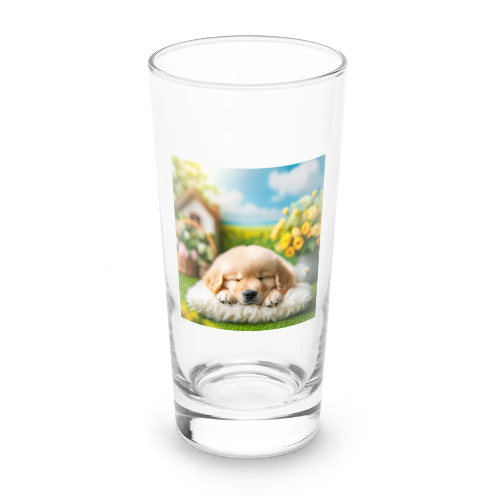 AI仮面ライダー部のゴールデンの子犬 Long Sized Water Glass :front