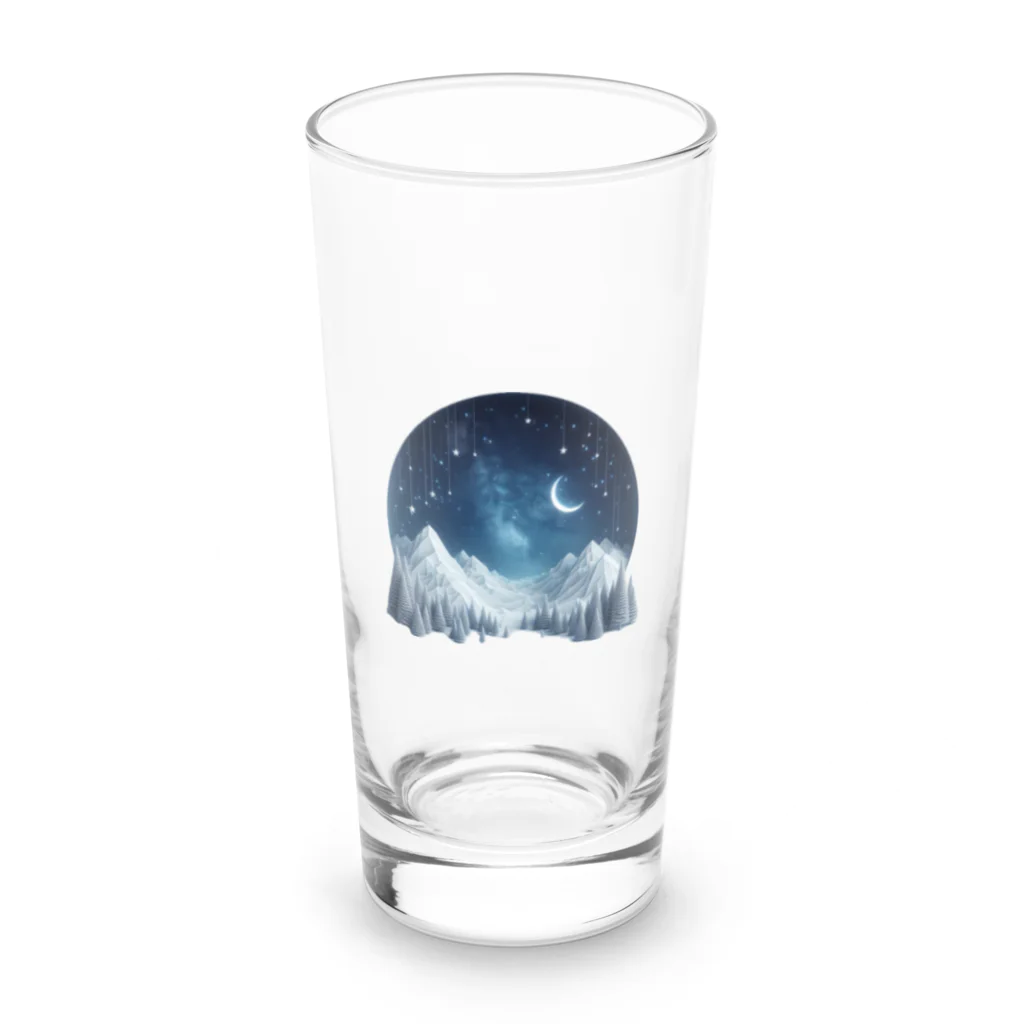 JUPITERの幻想的な冬の夜 Long Sized Water Glass :front