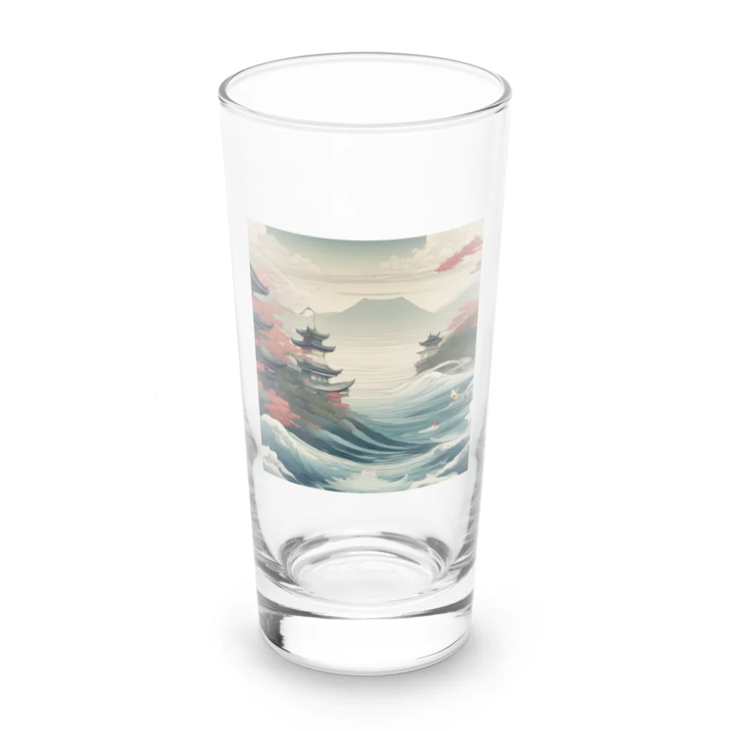 curtisの日本建築と海 Long Sized Water Glass :front