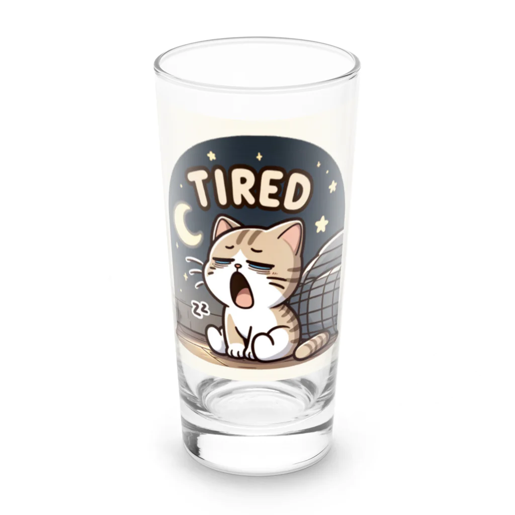 mimikkyu322のTired cat7 Long Sized Water Glass :front