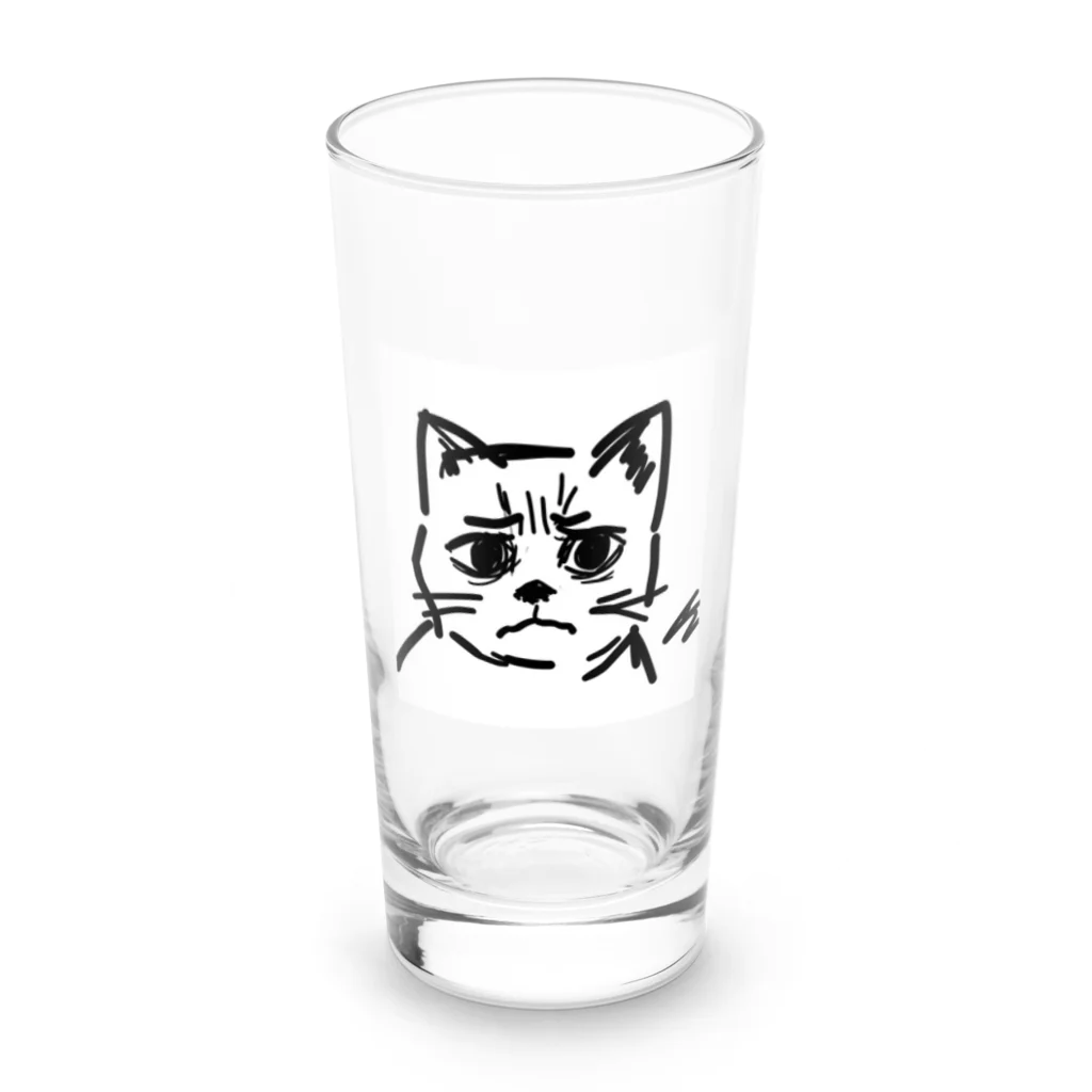 CODYの訝しげな顔の猫 Long Sized Water Glass :front