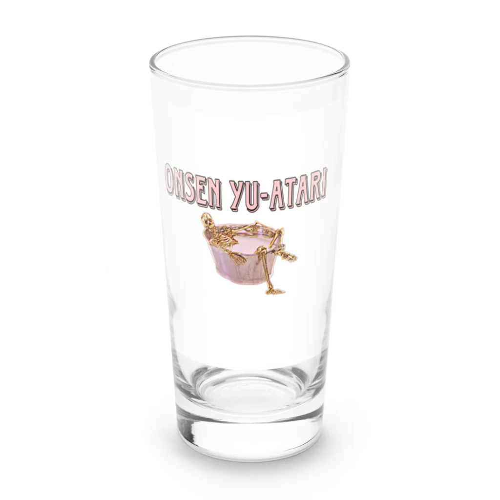 猫田丸尾の湯あたり注意 Long Sized Water Glass :front