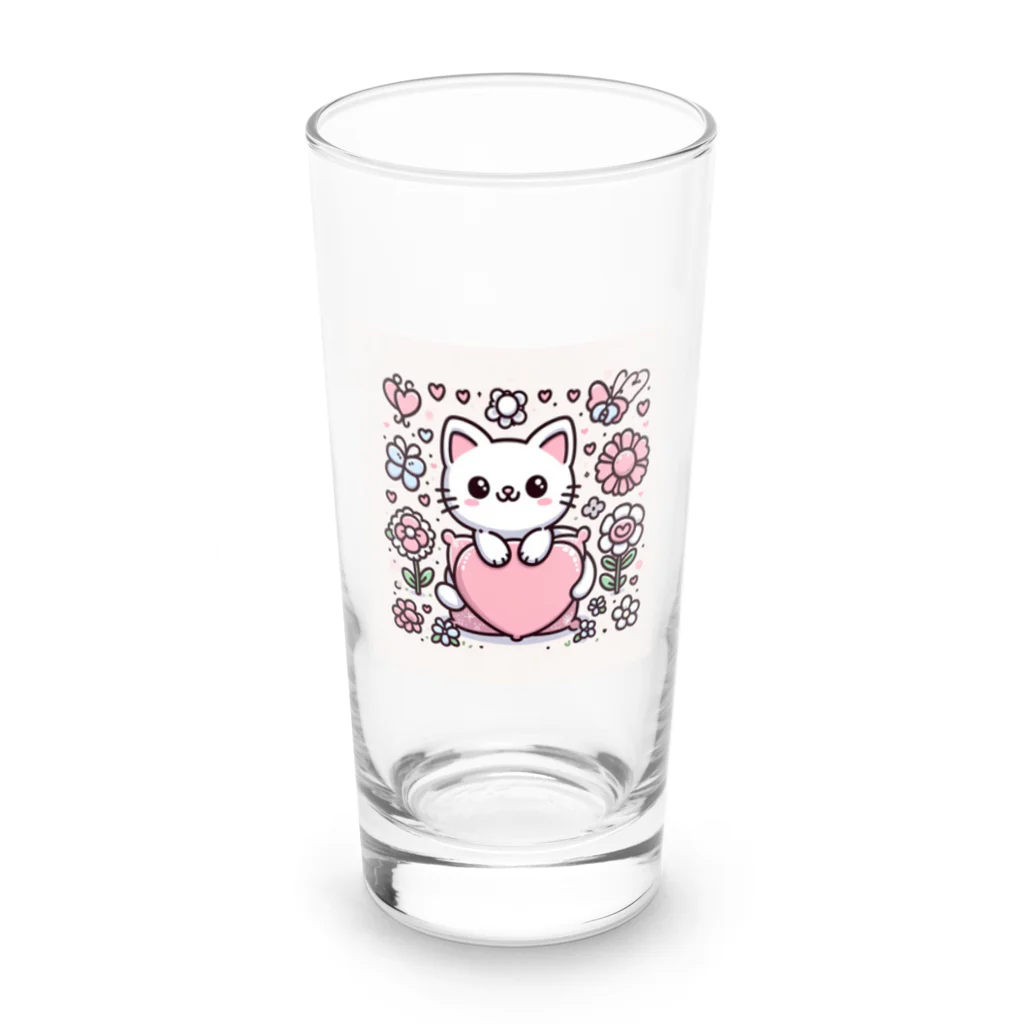 たこ焼きの猫スタンプ Long Sized Water Glass :front