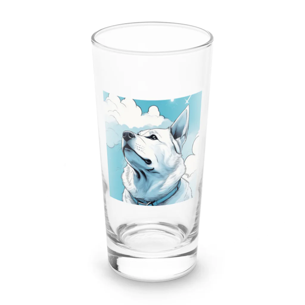 宗乙商店の我思う、我は秋田犬。 Long Sized Water Glass :front