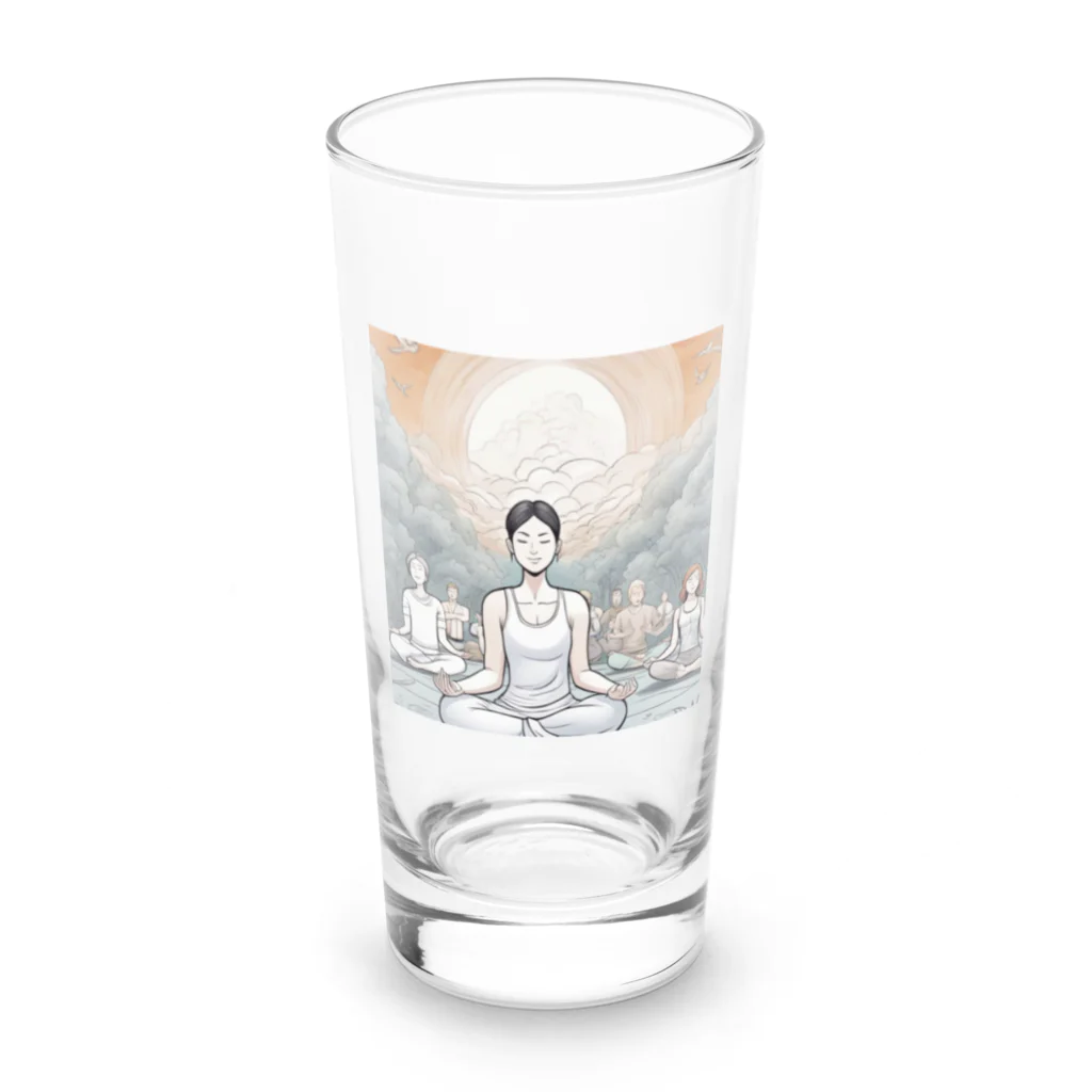 love MONSTERのヨガさん Long Sized Water Glass :front