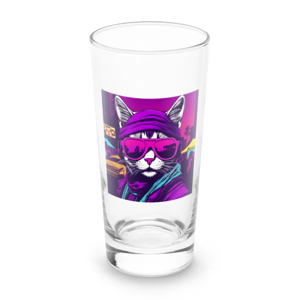 jujumarucatのROCKYCAT　サングラス２ Long Sized Water Glass :front