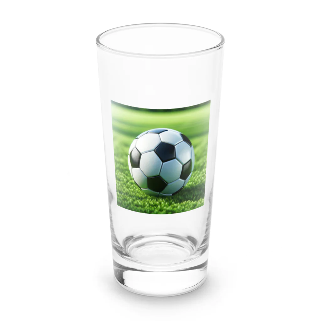 jmjmjmのサッカー好きな家族や友達にプレゼントしよう！ Long Sized Water Glass :front