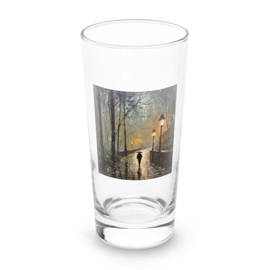 MMKYCの小雨降る午後の帰宅 Long Sized Water Glass :front