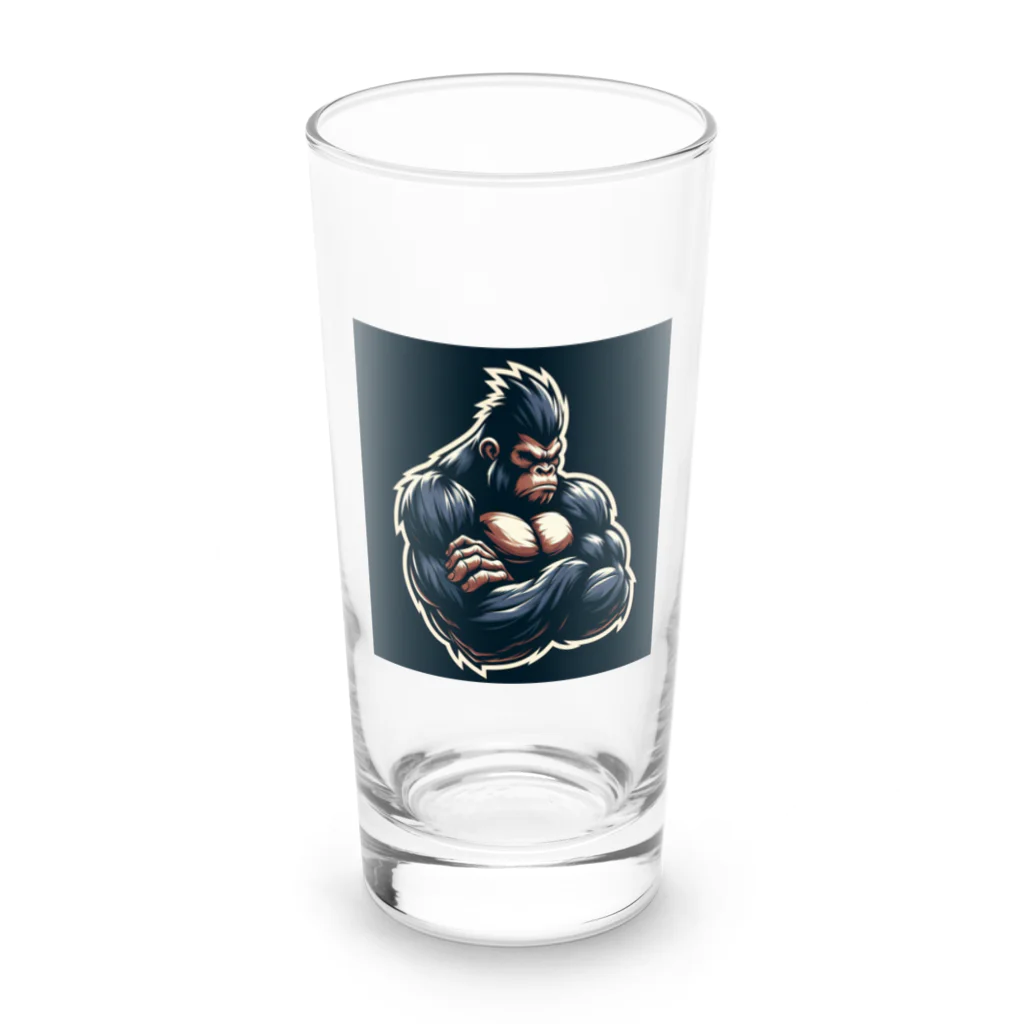 GOODY-MANの考えるゴリラ Long Sized Water Glass :front