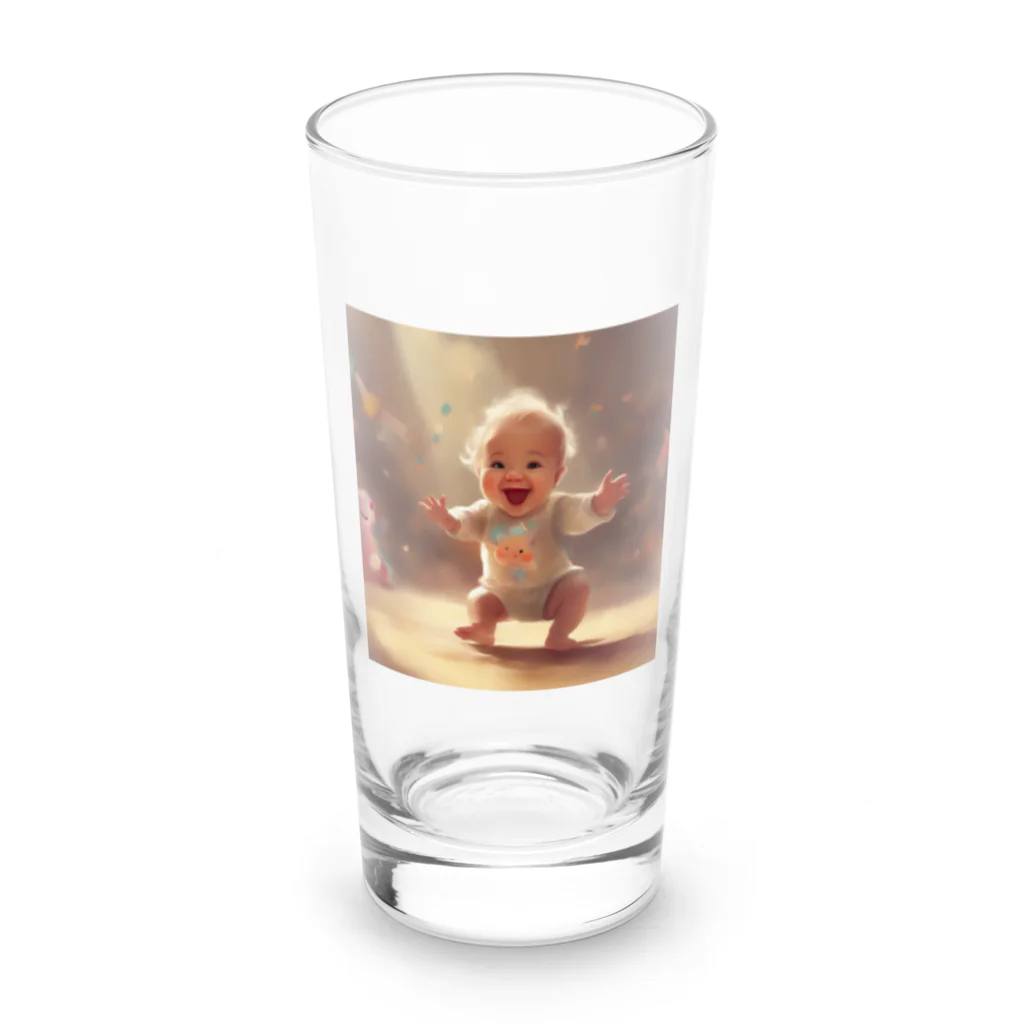 FIRE_Babyのダンスをしている人間の赤ちゃん Long Sized Water Glass :front