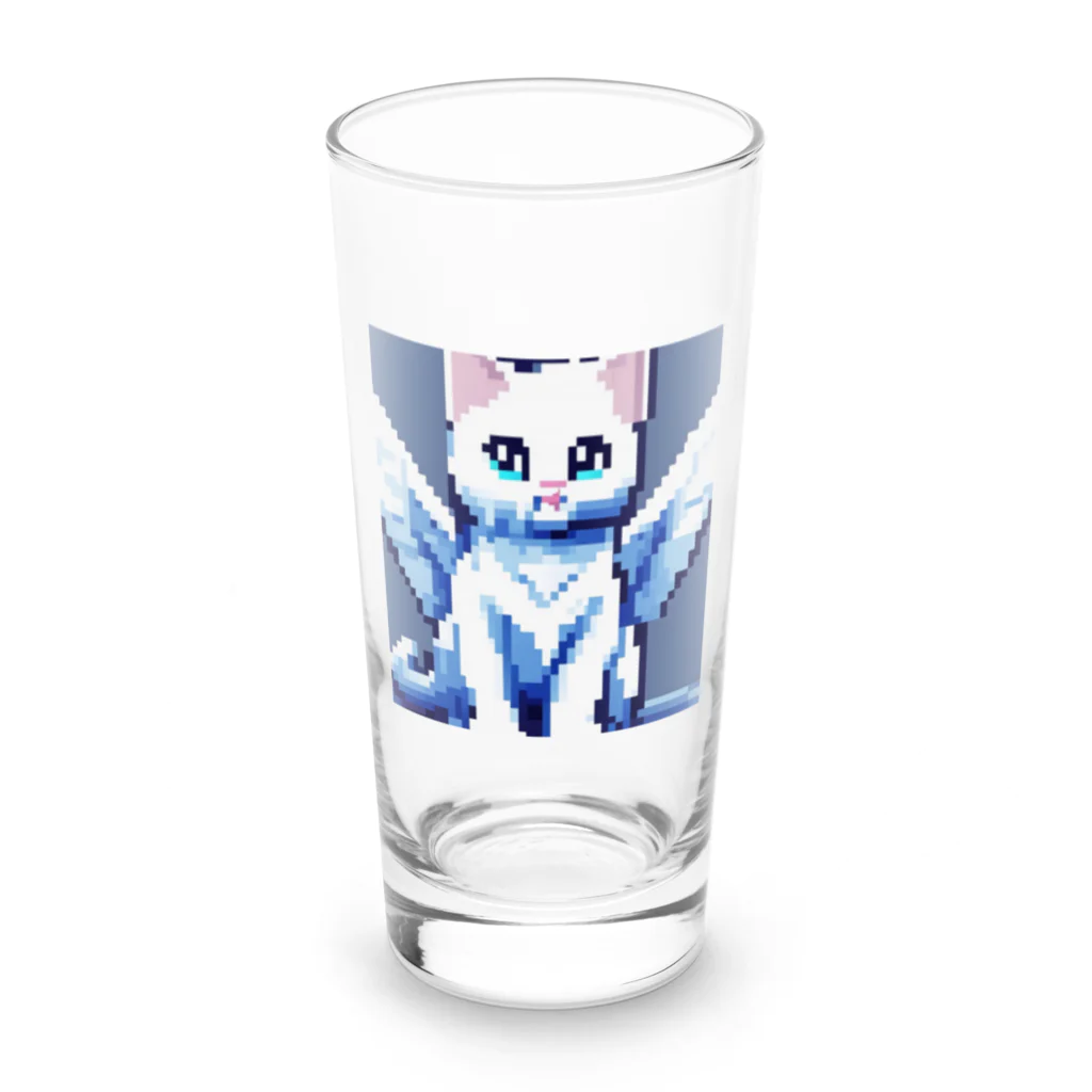 青空地域猫集会《遊》の多分助けてくれるタイプの猫 Long Sized Water Glass :front