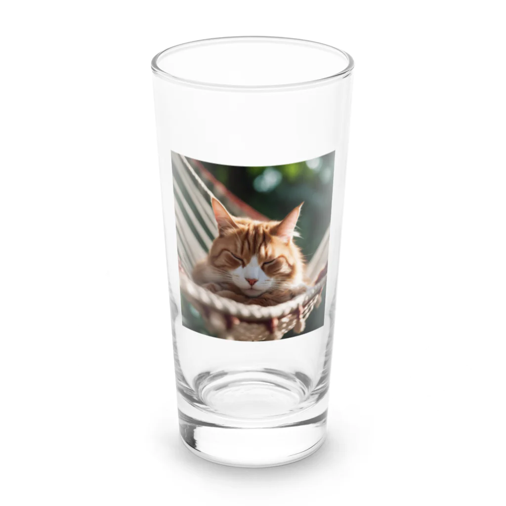 KKaの居眠りニャンコ Long Sized Water Glass :front