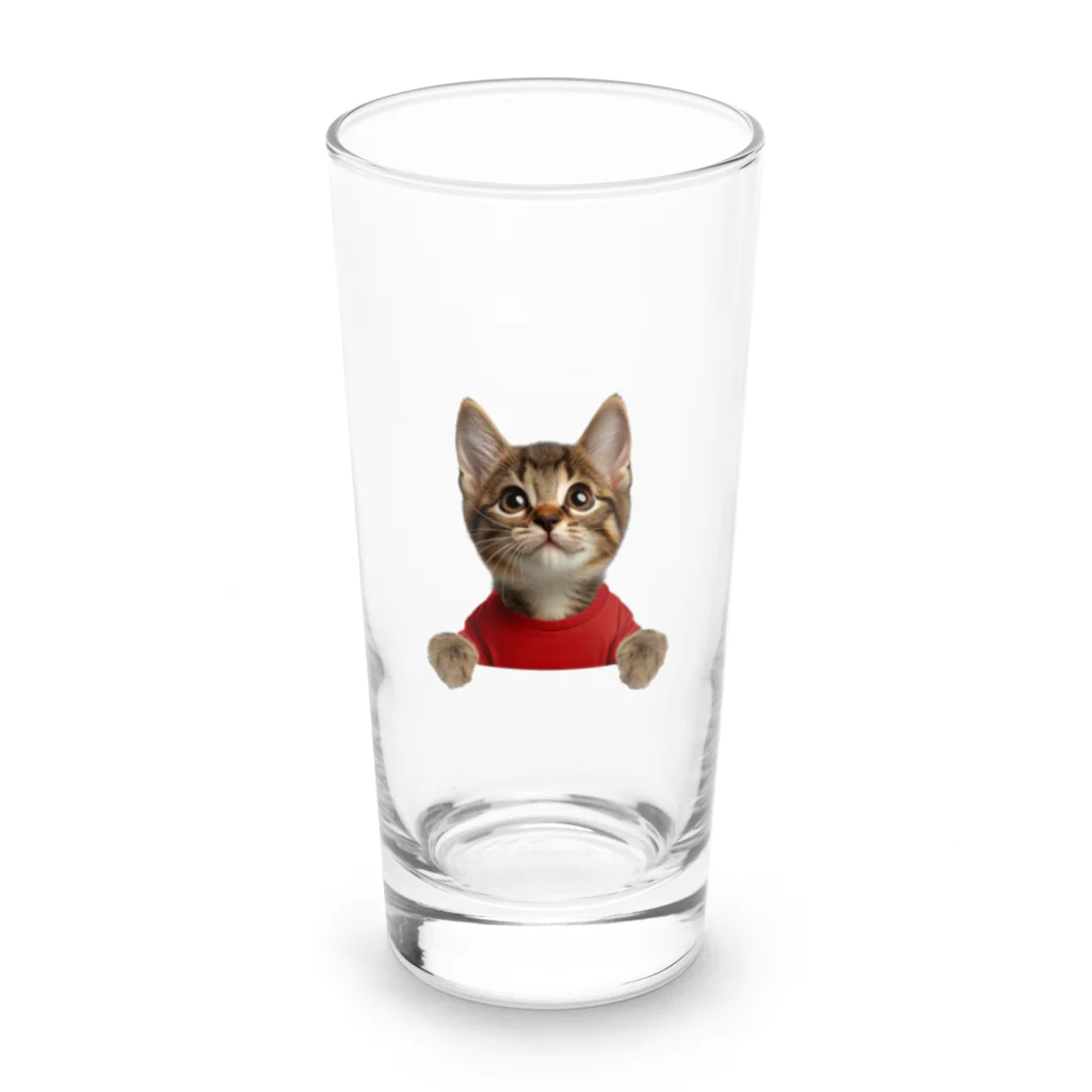 子猫のマイク・mikeの部屋のmikeナンバー１ Long Sized Water Glass :front