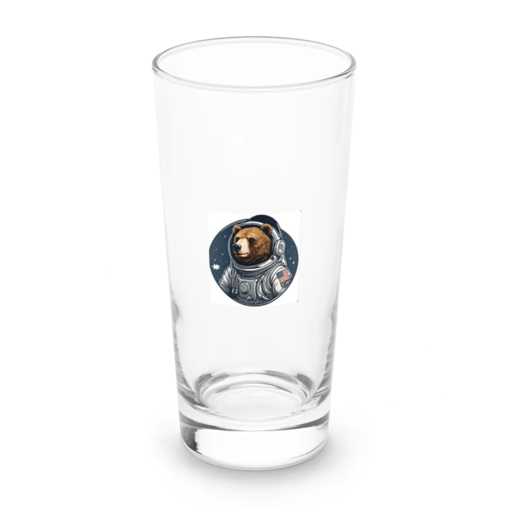 mame SHOPの宇宙飛行士くま Long Sized Water Glass :front