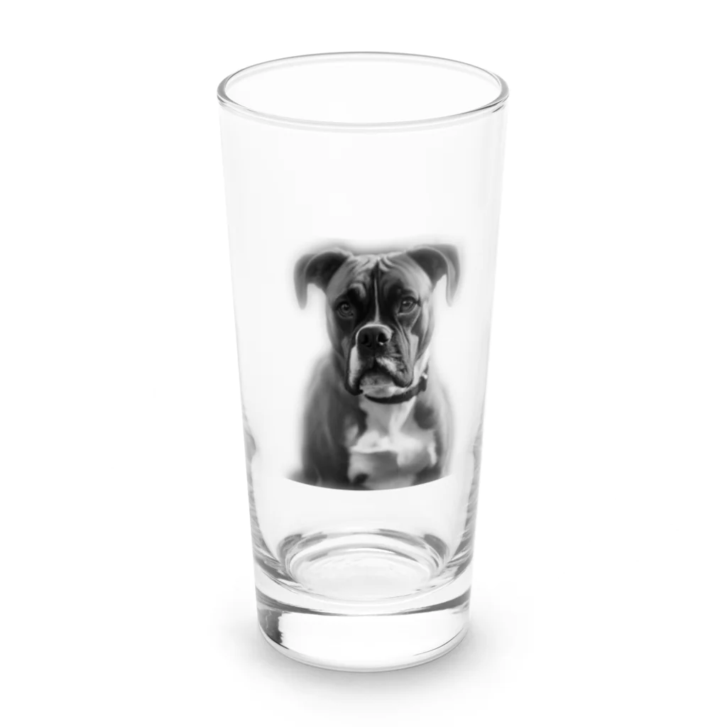 barbyGGGの超キュートなボクサー犬 Long Sized Water Glass :front