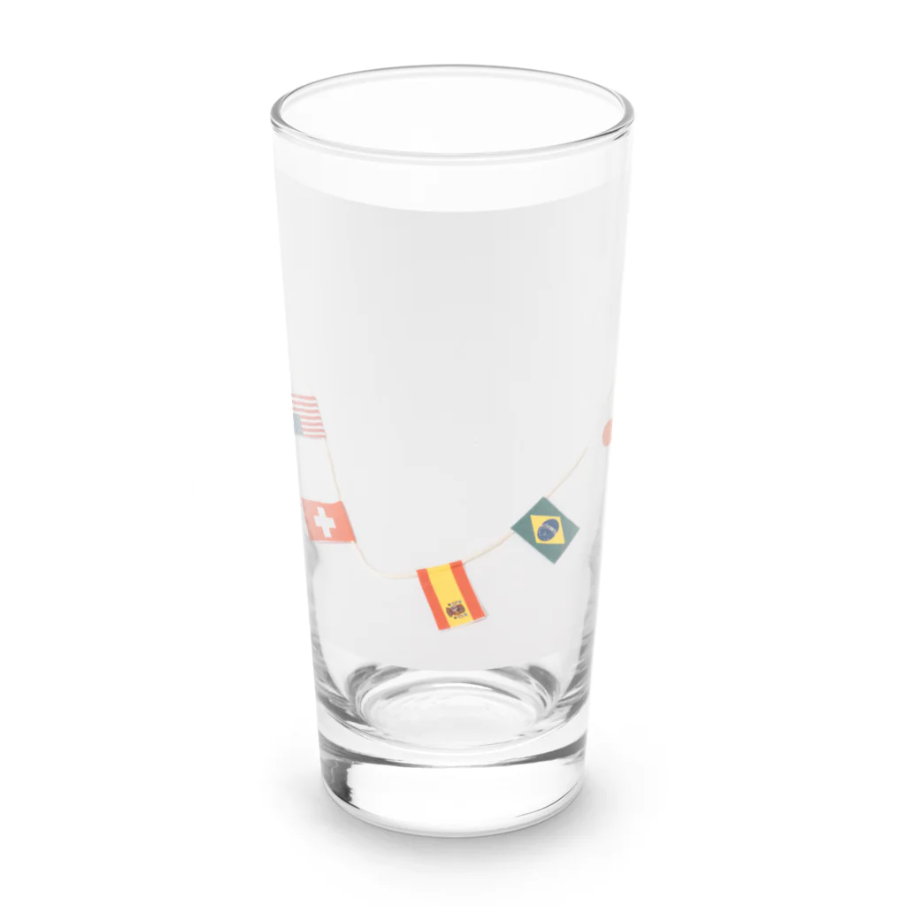 noritamago_storeの万国旗 Long Sized Water Glass :front