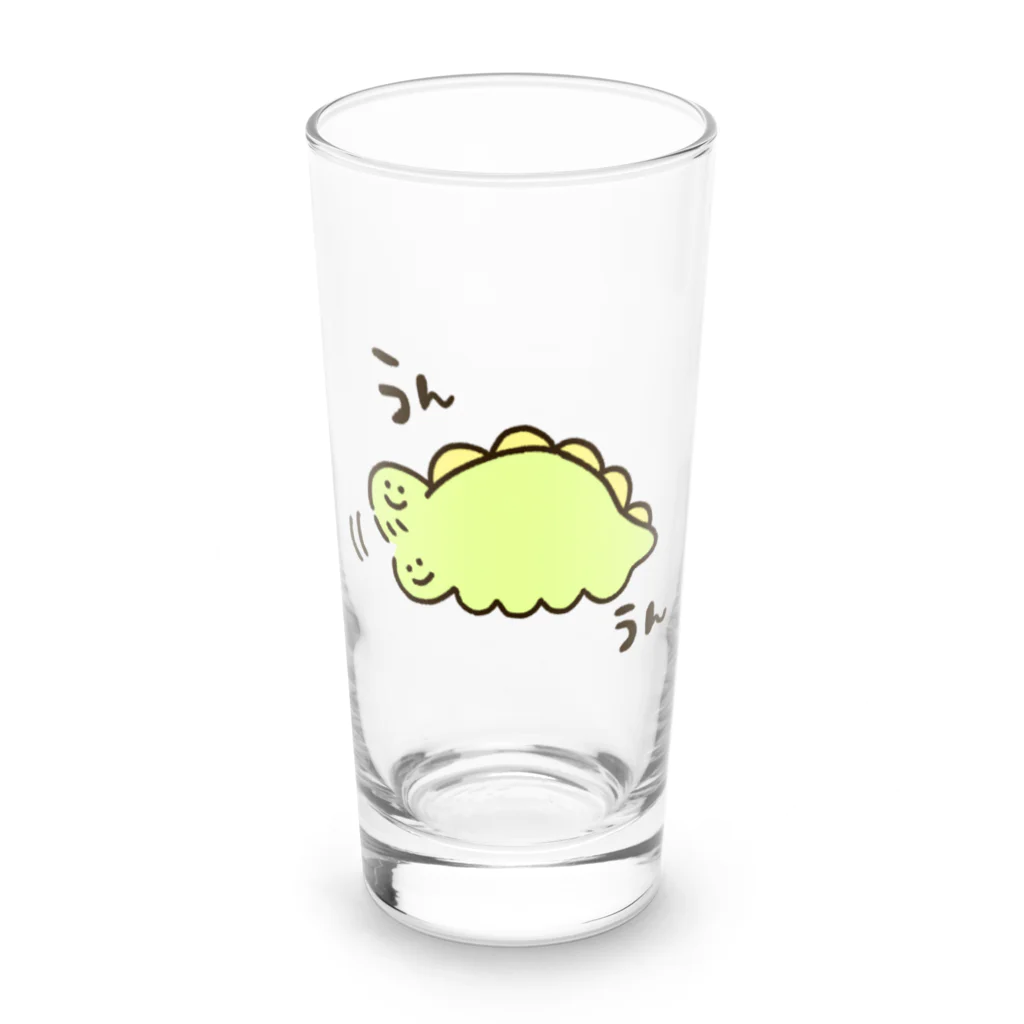 もちもちサウルスのもちもちサウルス(うんうん) Long Sized Water Glass :front