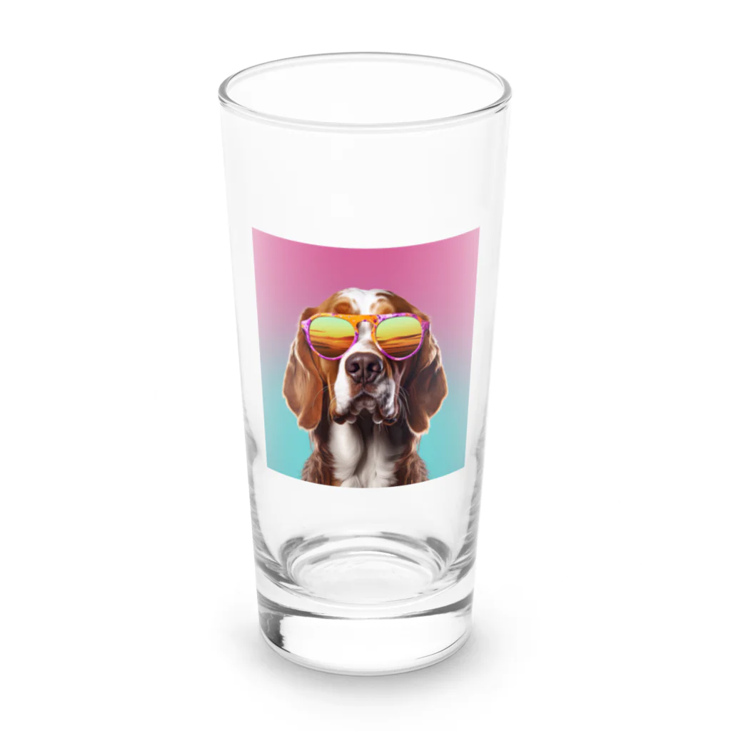 AQUAMETAVERSEのサングラスをかけた、かわいい犬 Marsa 106 Long Sized Water Glass :front