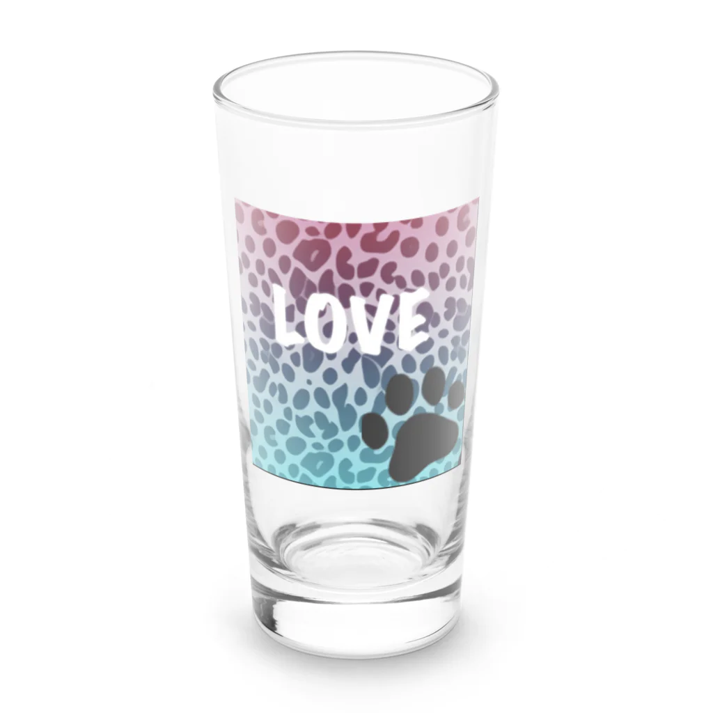 Porte de  bonheur  〜幸せの扉〜の豹柄LOVE🐾シリーズ Long Sized Water Glass :front