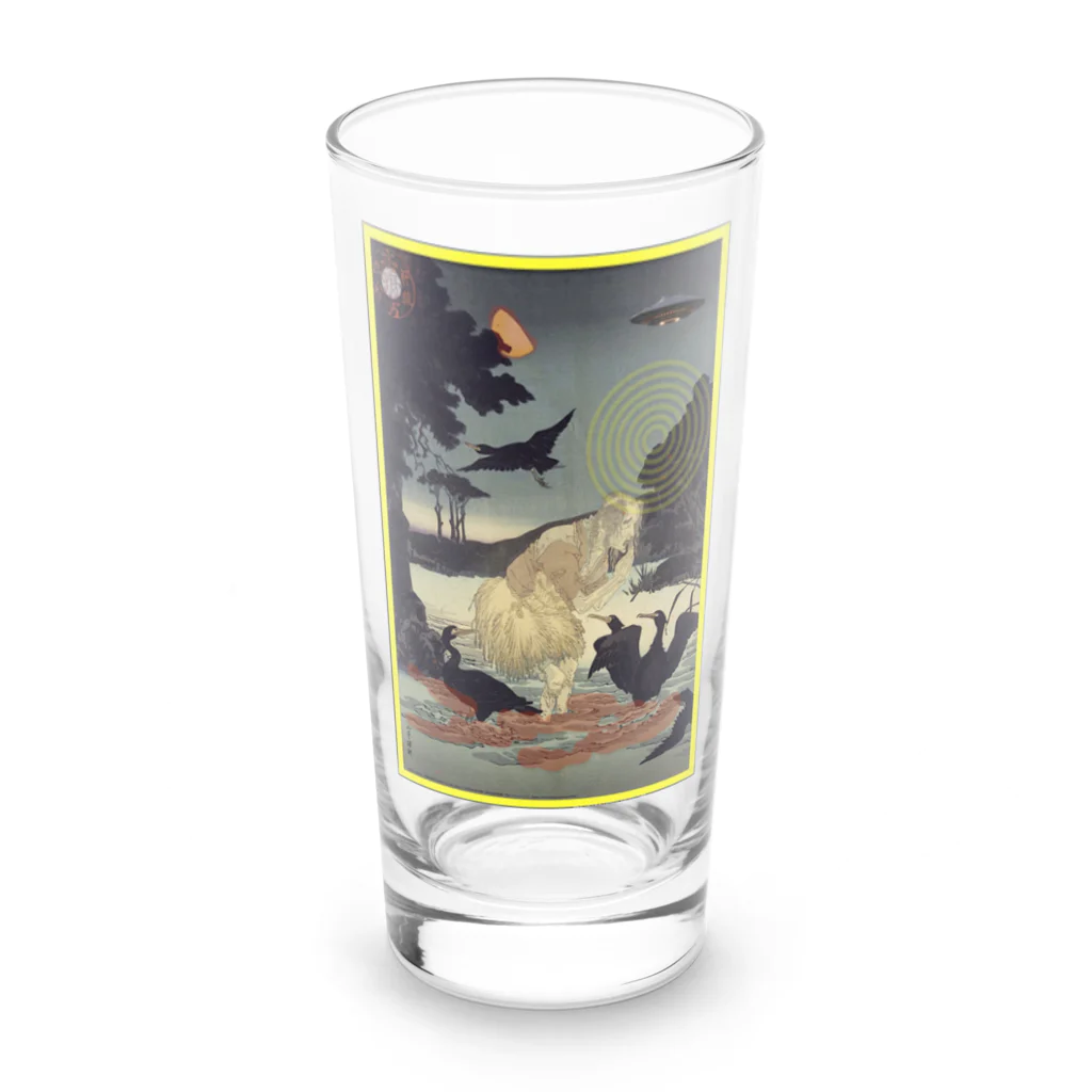 KHD888の3日蓮上人石和河にて鵜飼の迷頑を済度したまふ図 Long Sized Water Glass :front