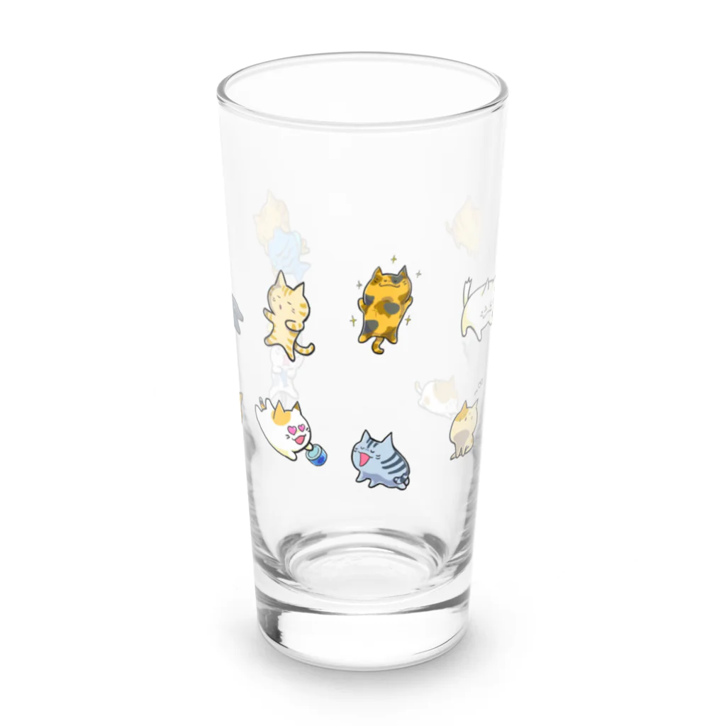 もふもふ堂の猫たちの集会 Long Sized Water Glass :front