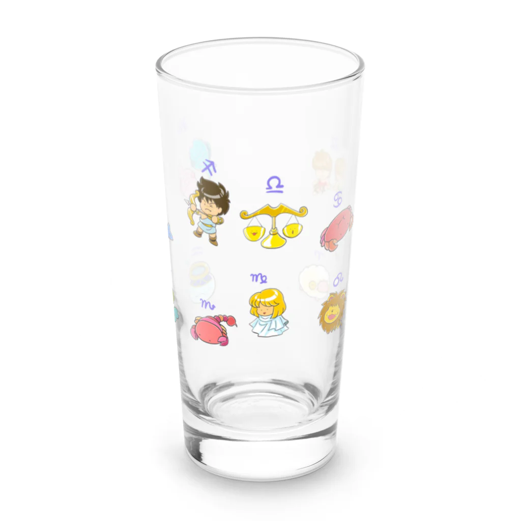 もふもふ堂のギリシャ神話好きへ！、かわいい１２（１３）星座のデザイン Long Sized Water Glass :front